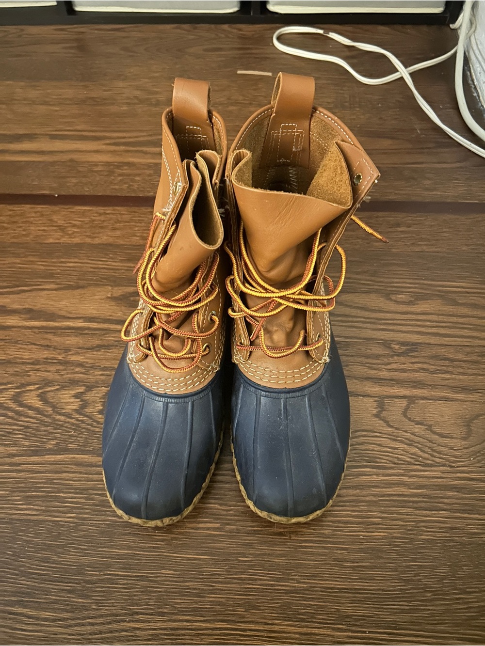 Classic Navy LL Bean Women's Bean Boots, 8"